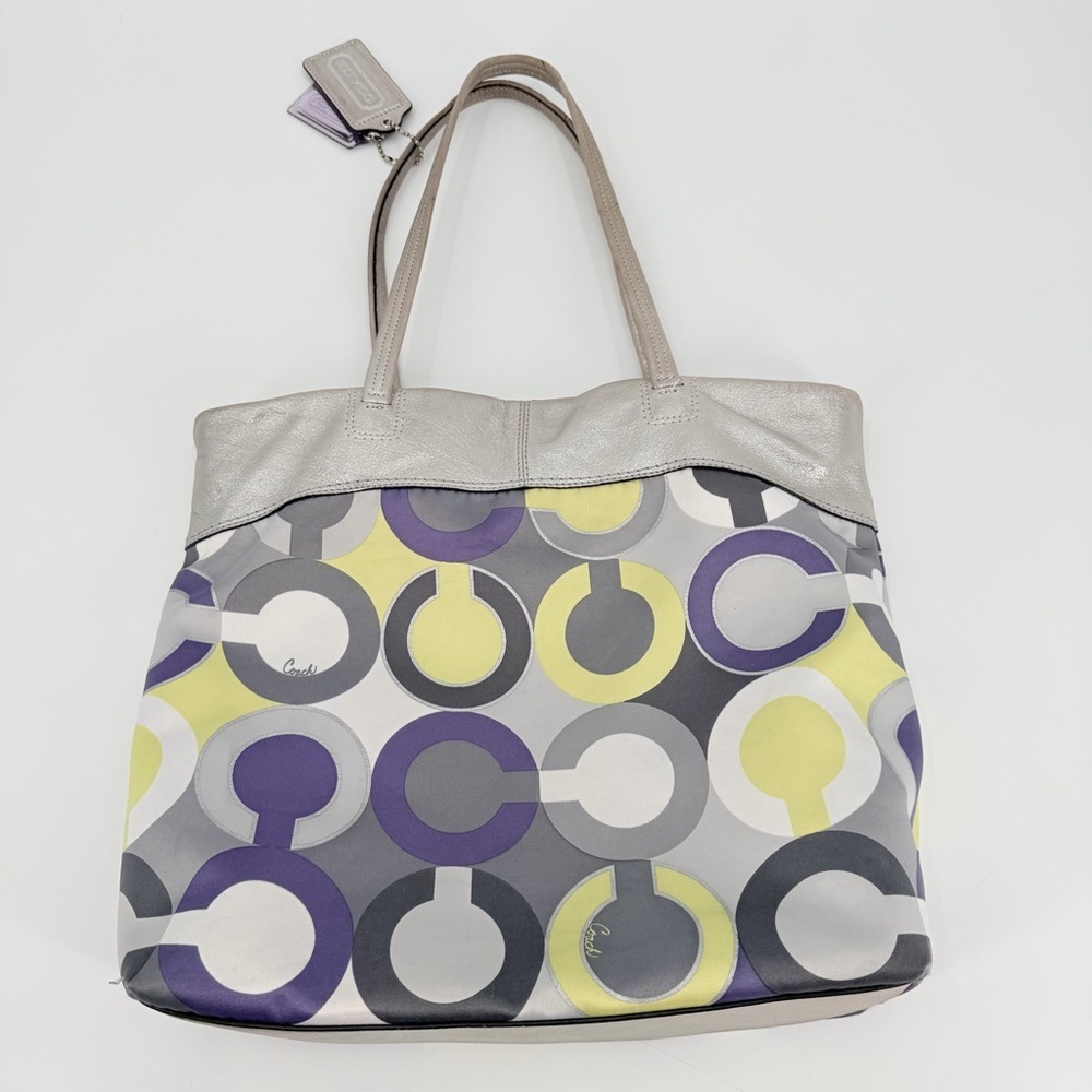 Coach Y2K OP Art Julia Tote Shoulder Bag FLAWS - Picture 13 of 13
